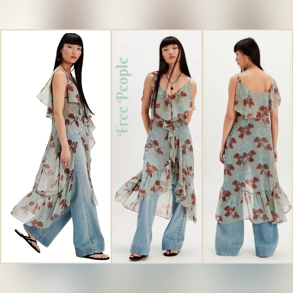 Free People Sunfaded Maxi Top XS NWT
